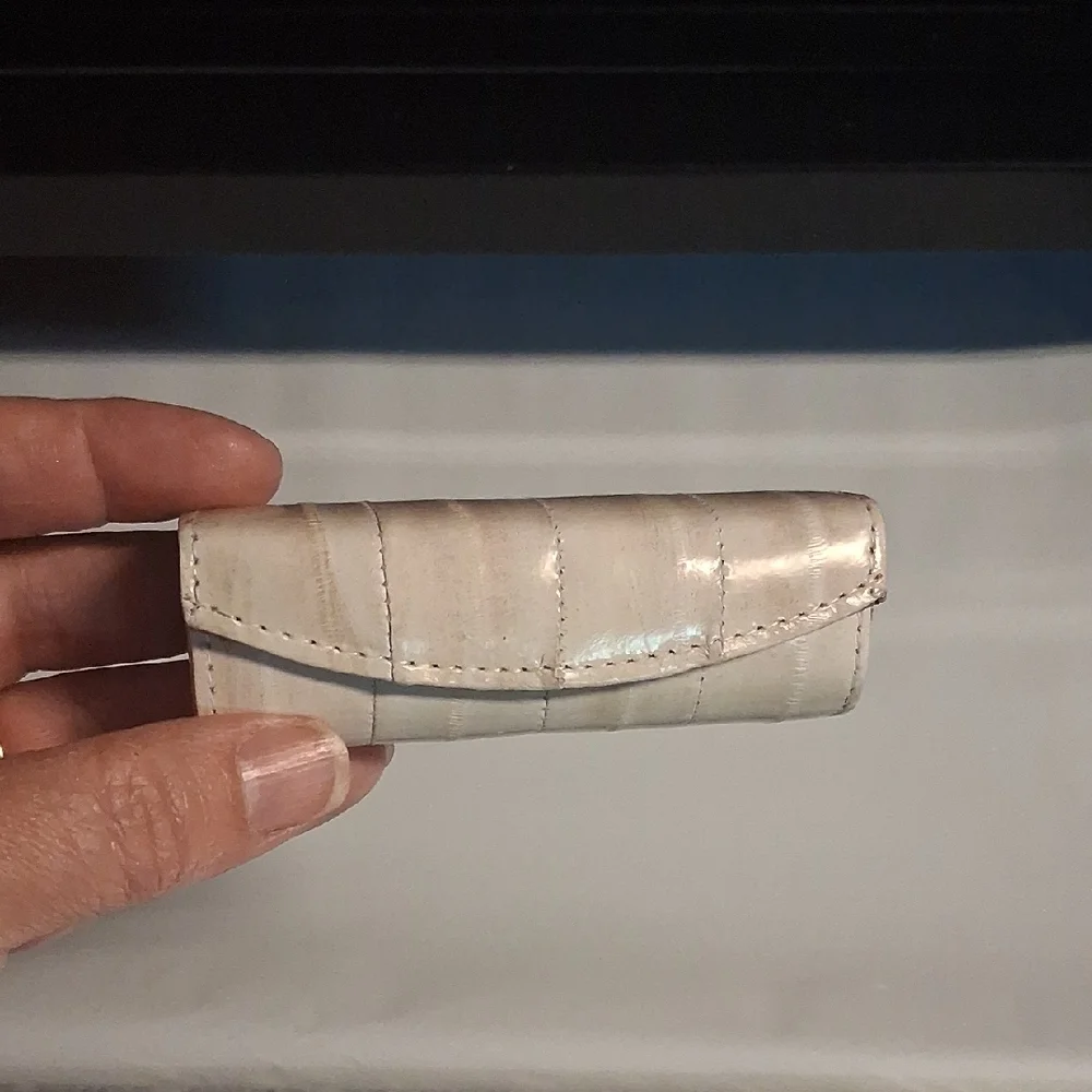 Vintage Eel Skin Lipstick Case With Mirror